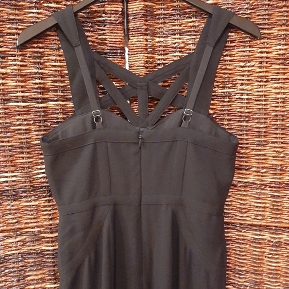 BCBGMaxAzria Women's 4 Black Maxi Length Formal Dress Gown Wedding Guest - Picture 3 of 6